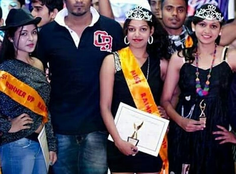 Srishti Singh at her first beauty pageant in 2014