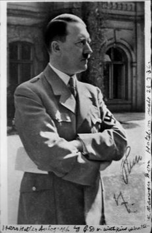 A photo of Adolf Hitler taken by G. D. Naidu in 1936