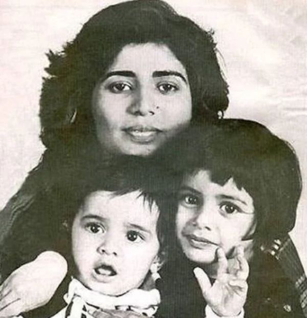 An old picture of Kiran Mehra with her children