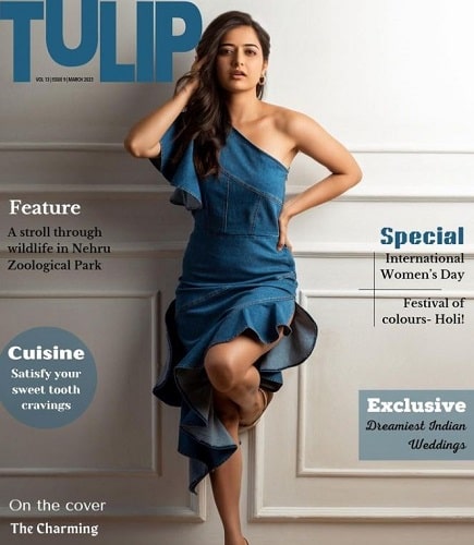 Ashika Ranganath featured on the cover of Tulip magazine