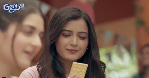 Ashika Ranganath in a TV commercial
