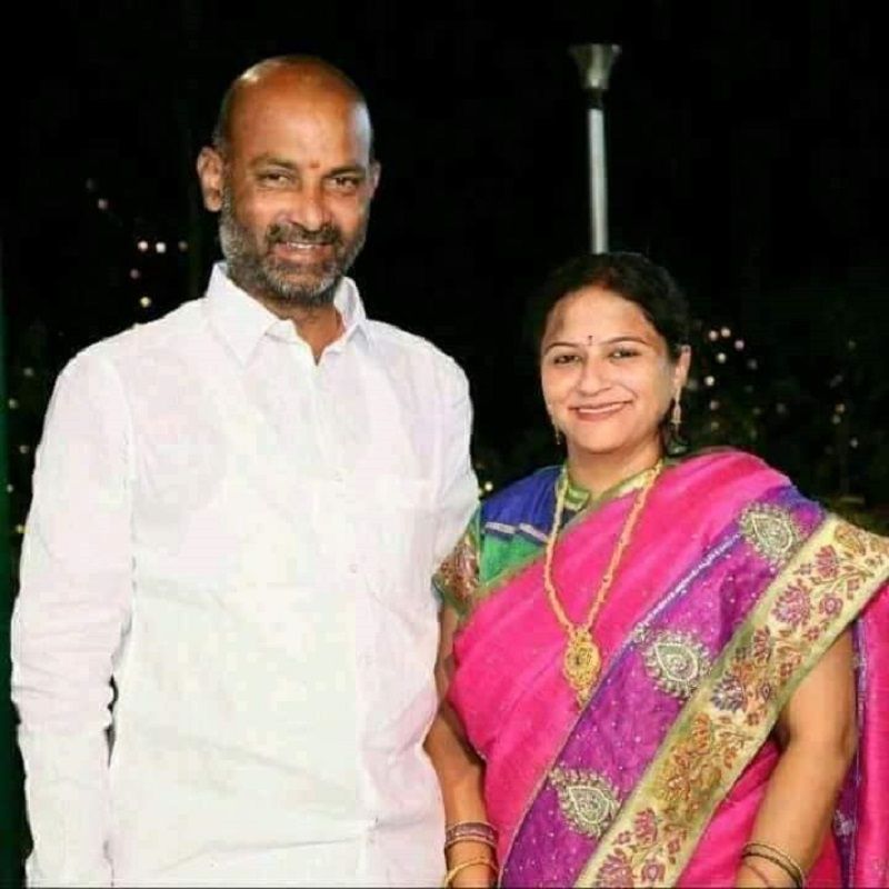 Bandi Sanjay Kumar with his wife