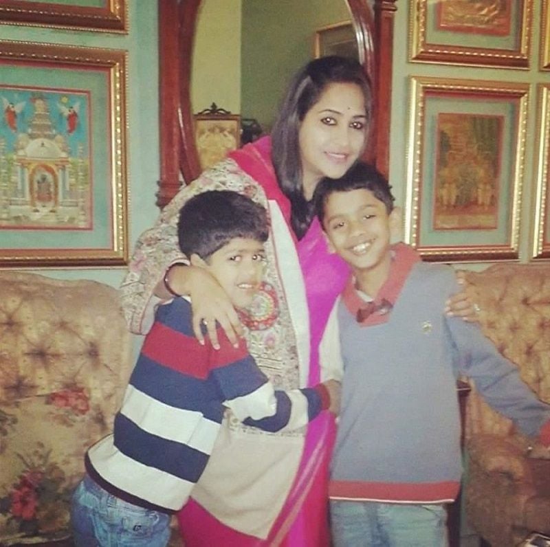 Bhanvi Kumari Singh with her sons