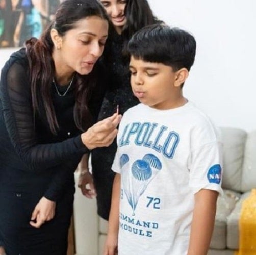 Bhumika Chawla and her son