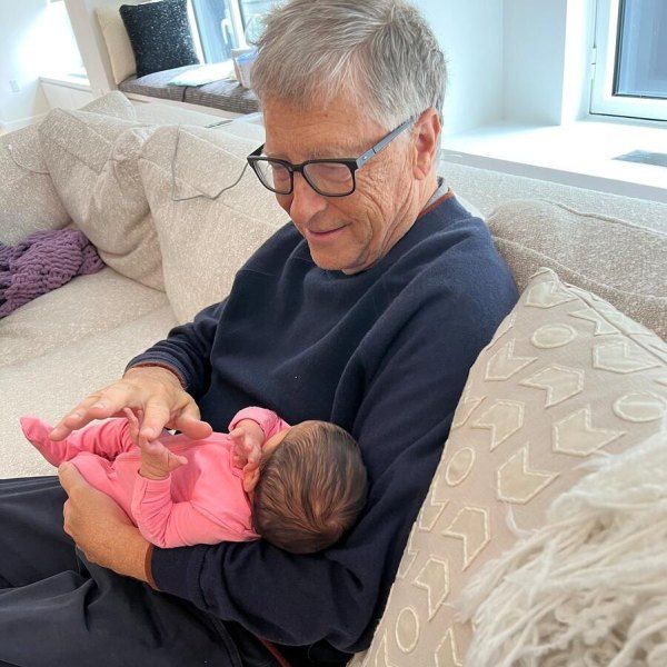 Bill Gates with his granddaughter