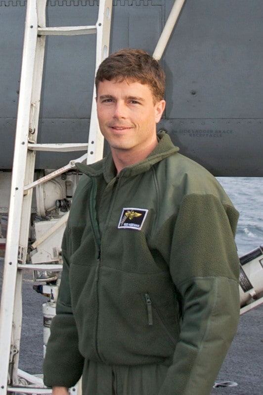Gregory R. Wiseman's photo taken when he was onboard a US Navy aircraft carrier
