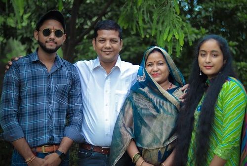 Hemant Raj and his family