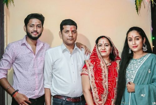 Hemant Raj with his family