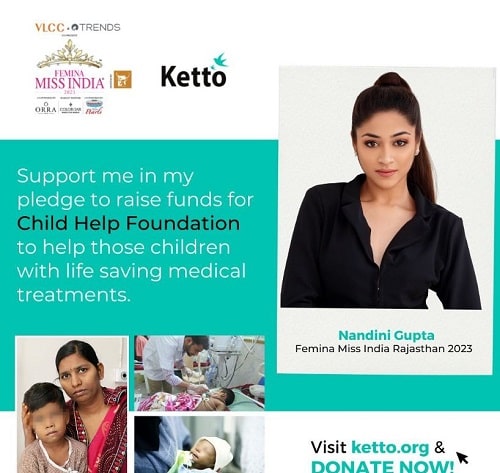 Nandini Gupta supporting Ketto