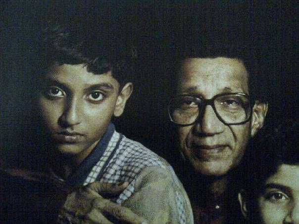 Nihar Thackeray with his grandfather, Bal Thackeray