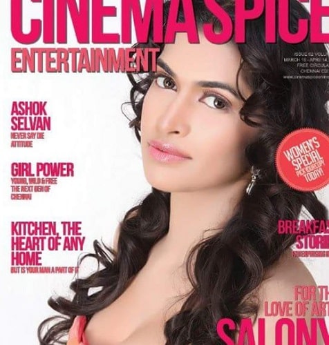 Salony Luthra featured on a magazine cover