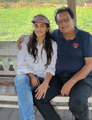 Salony Luthra with her father