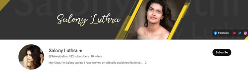 Salony Luthra's YouTube channel
