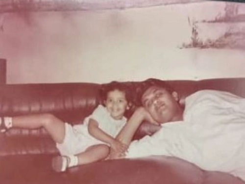 Salony Luthra's childhood picture with her father