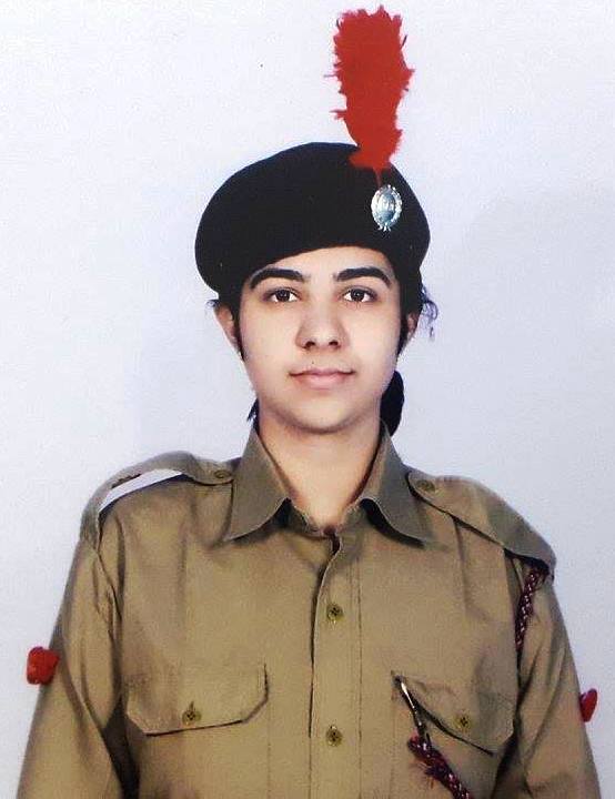 Saumya Pandey's photo taken when she was serving as a cadet in the NCC