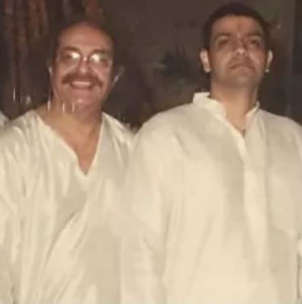 Sharad Panday with his son, Chikki Panday