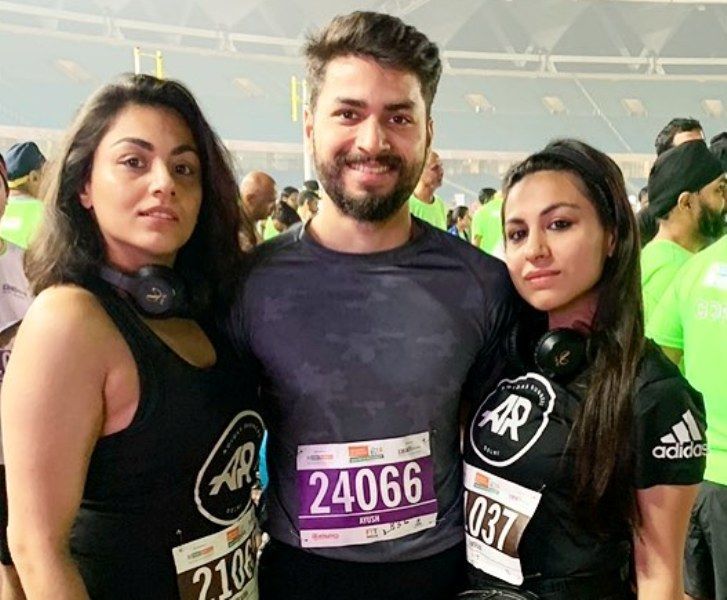 Simran Khosla (extreme right) with her brother, Aayush Khosla, and sister, Tanima Khosla