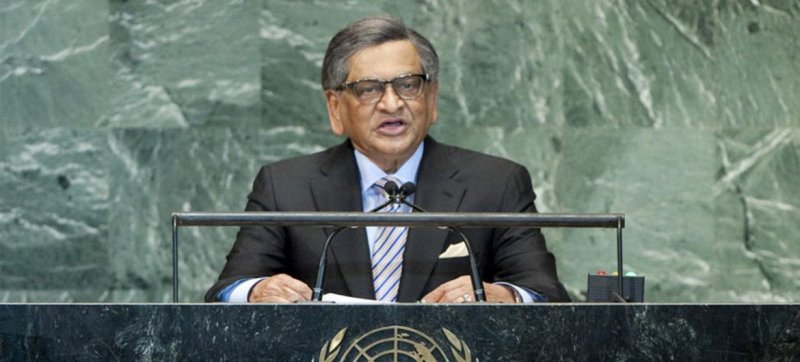 1 October 2012: S. M. Krishna addressing the UN General Debate as the Minister for External Affairs of India