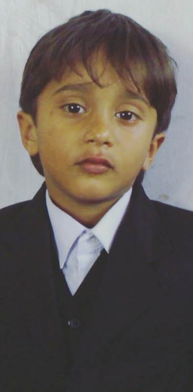 A childhood photograph of Nitish Kumar Reddy