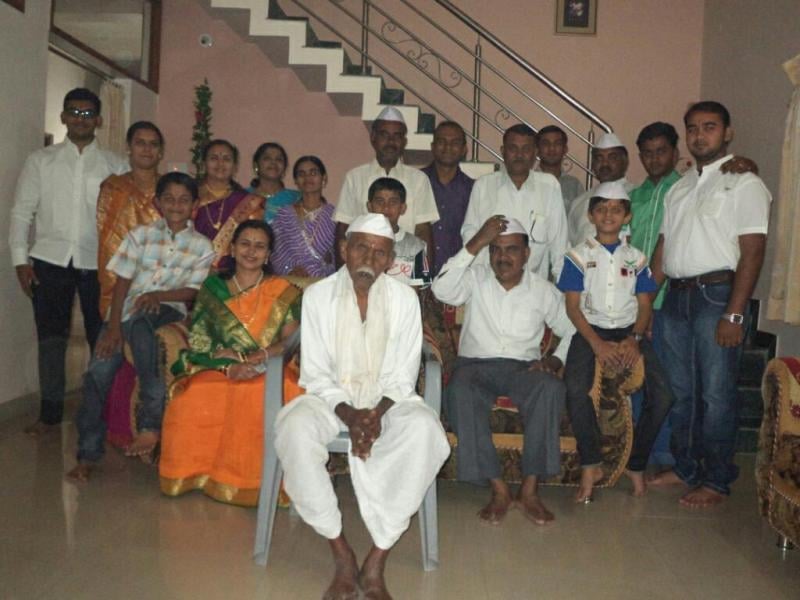 A family photo of Prathamesh Jawkar