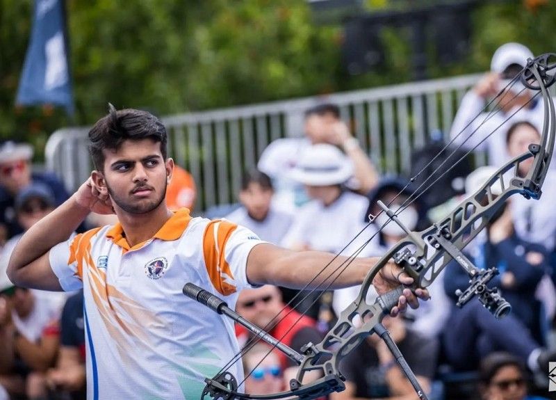 A photo of Prathamesh Jawkar competing in a tournament