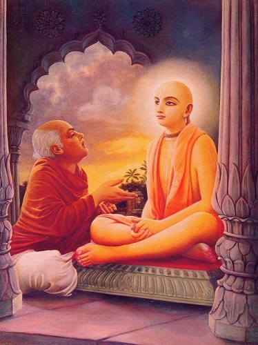 A picture of Chaitanya Mahaprabhu and Sarvabhauma