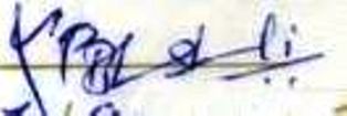 A picture of Vinod Bhanushali's signature