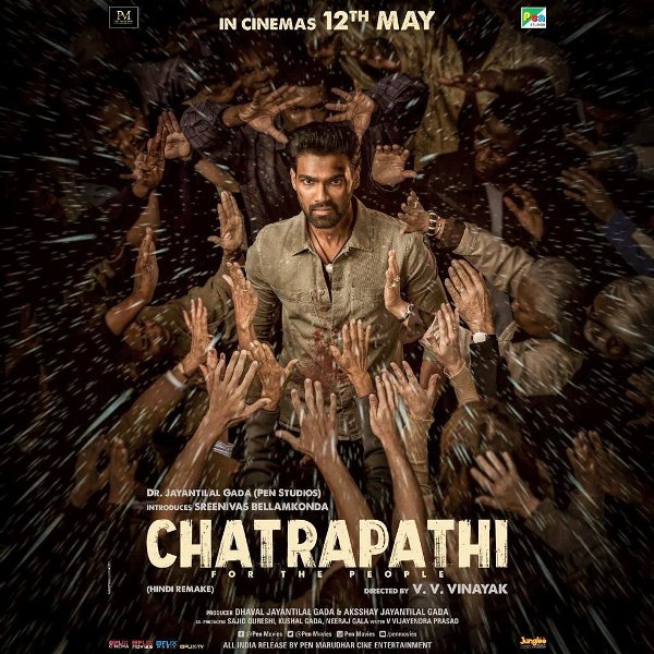 A poster of V. V. Vinayak's debut Bollywood film, Chatrapathi