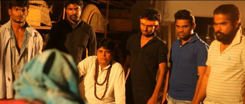 A still of Sadda M Hussain (third from right) from the Telugu short film Don Raja Don