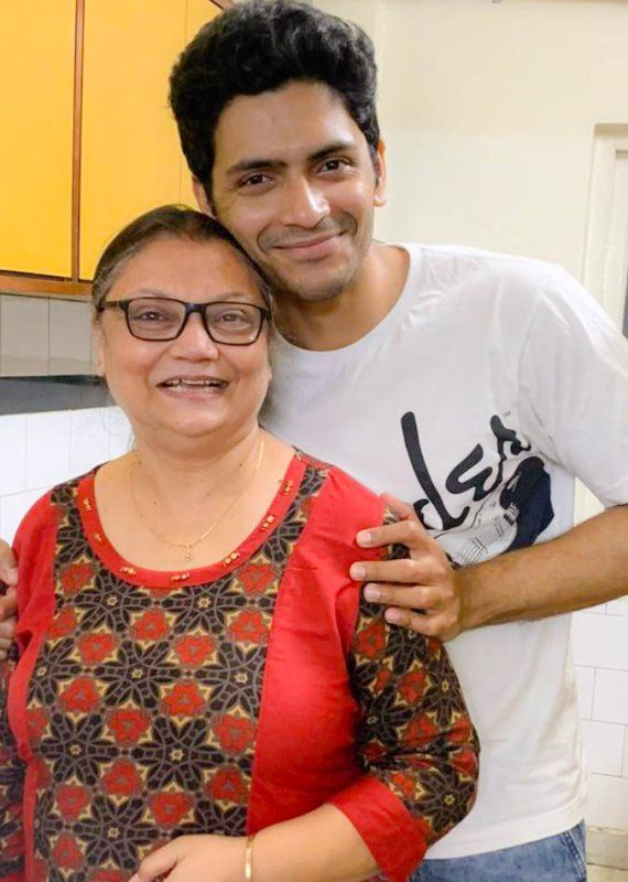 Arjun Chakrabarty with his mother, Mimi Chakrabarty