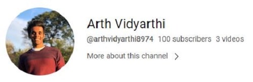 Arth Vidyarthi's YouTube channel