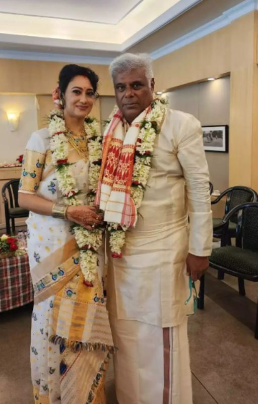 Ashish Vidyarthi and Rupali Barua's wedding photo