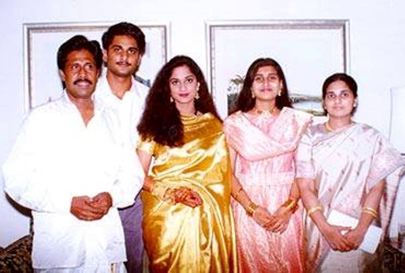 Baby Shalini with her father, mother and siblings