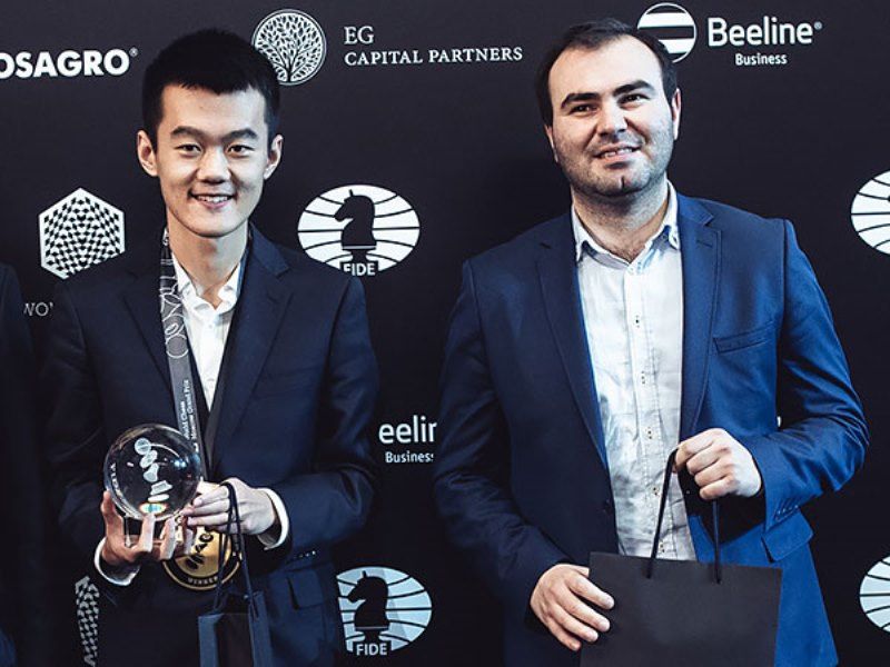 Ding Liren after winning FIDE Grand Prix in Moscow in 2017