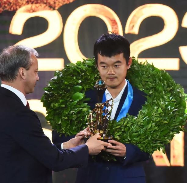 Ding Liren after winning World Chess Championship 2023