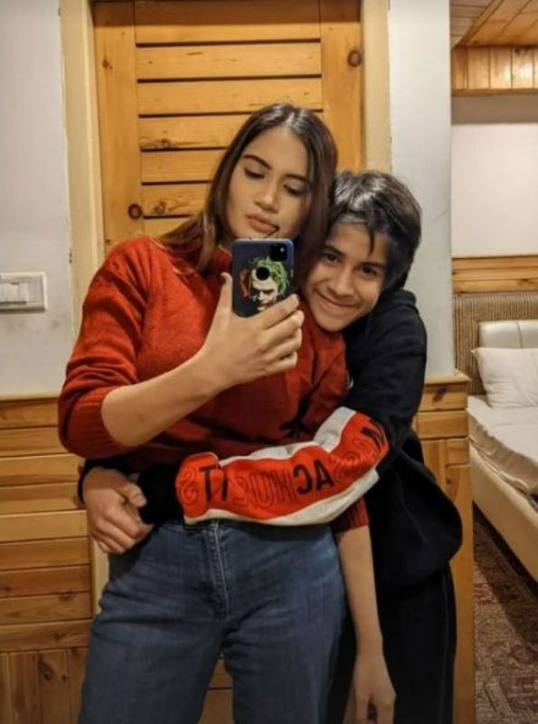 Eleena Koul with her younger brother, Eshaan
