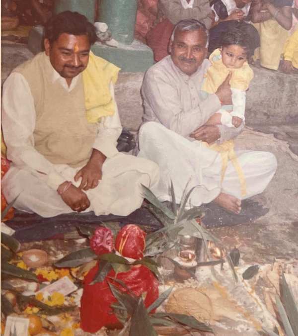 Hari Shankar Tiwari during a religious function