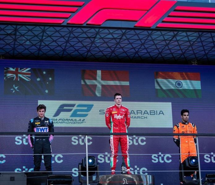 Jehan Daruvala finished 3rd in FIA Formula 2 in 2023 in Saudi Arabia