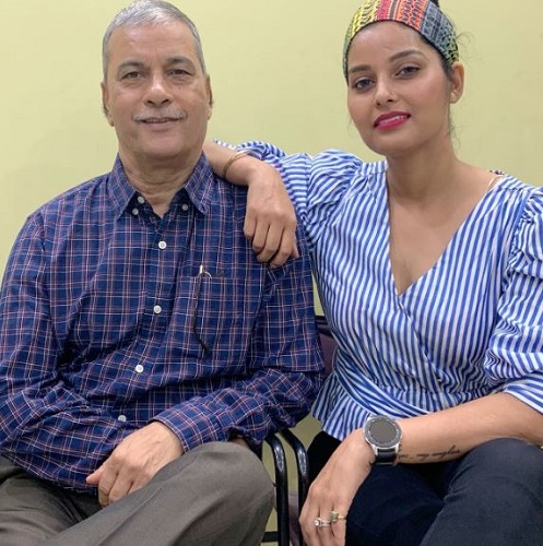 Kanchan Dogra Negi with her father