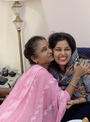 Kanchan Dogra Negi with her mother