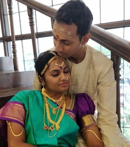Lakshmi Priyaa Chandramouli and her husband