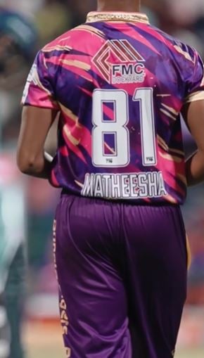 Matheesha Pathirana's jersey number for Bangla Tigers