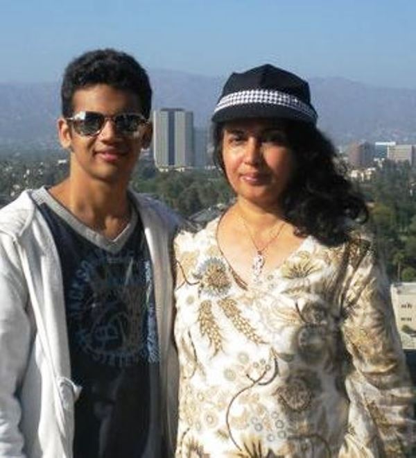 Mayur Jumani with his mother