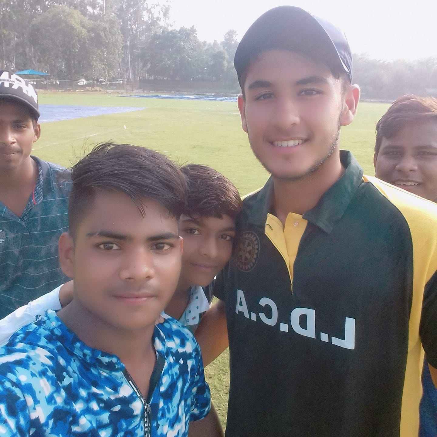 Nehal Wadhera with his fans during Punjab Under-16 days