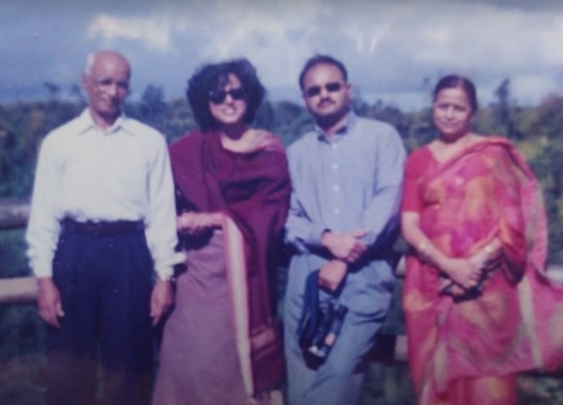 Praveen Sood with his wife and parents