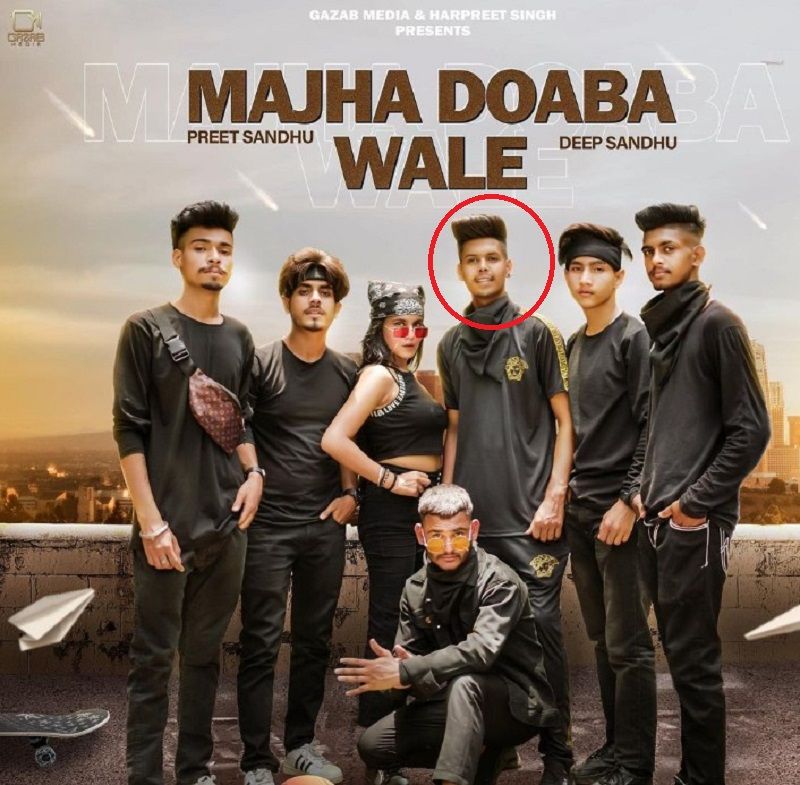 Preet Sandhu on the poster of the song 'Majha Doaba Wale'