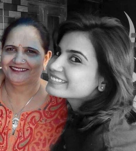 Priya Ahuja with her mother