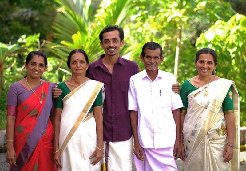 Rajesh Madhavan with his family