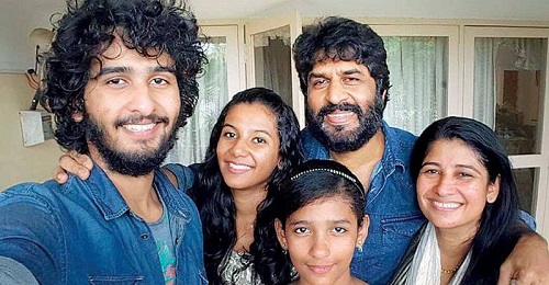 Shane Nigam with his parents and sisters