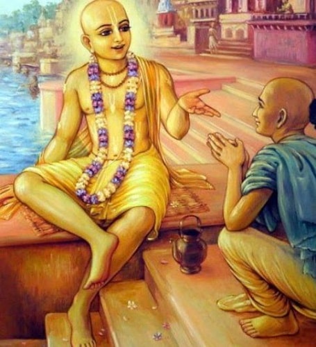 Shri Chaitanya Mahaprabhu with the washerman